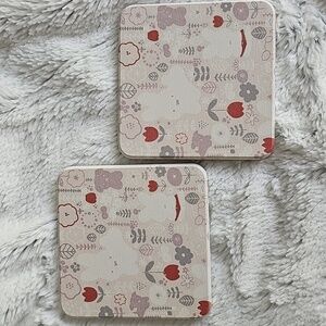 Cute Ceramic Coasters with Bunny Design